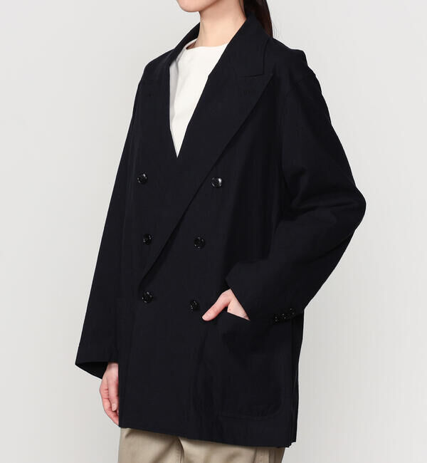  「CHEMISE D'ADAM | 〈別注〉ダブルブレスト シャツジャケット WOMEN」|テーラードジャケット|