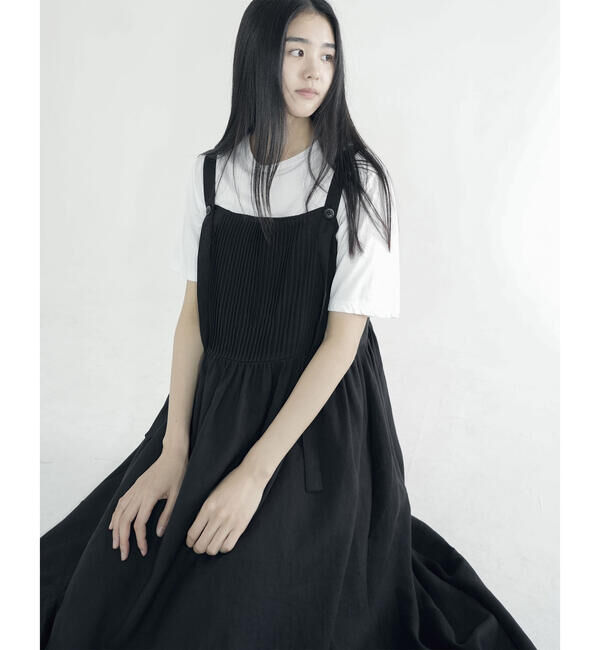  「eunoia | ピンタック ロングワンピース WOMEN」|ワンピース|