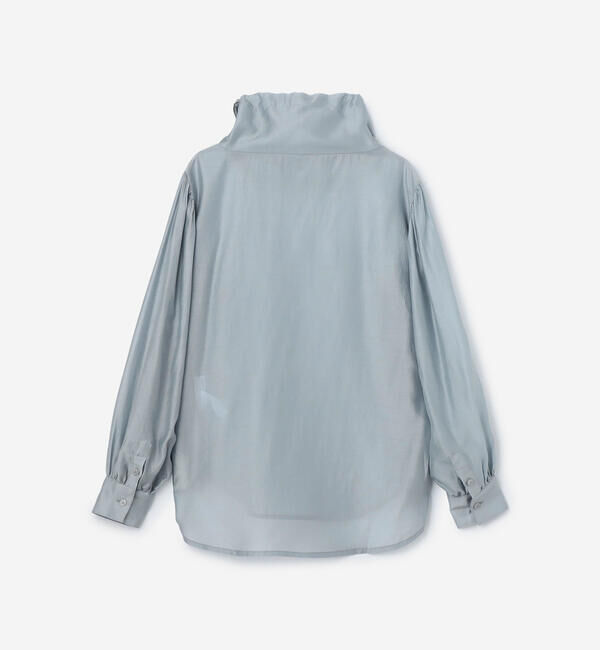  「eunoia | シャーリング ハイネックブラウス WOMEN」|シャツ・ブラウス|