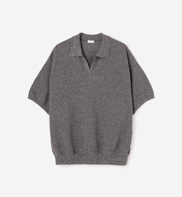  「crepuscule | 鹿の子 スキッパーポロシャツ MEN」|ニット・セーター|