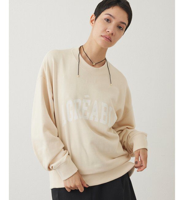 THE PAUSE「【THE PAUSE】ロゴスウェットプルオーバー」|Tシャツ・カットソー|アイボリー