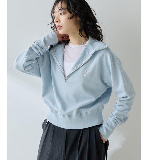  「ハーフジップロゴ裏毛プルオーバー」|Tシャツ・カットソー|