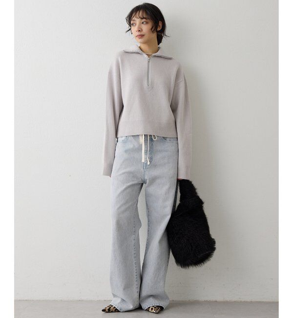  「ウールカシミヤZIPニットプルオーバー」|ニット・セーター|