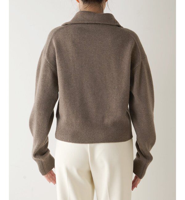  「ウールカシミヤZIPニットプルオーバー」|ニット・セーター|