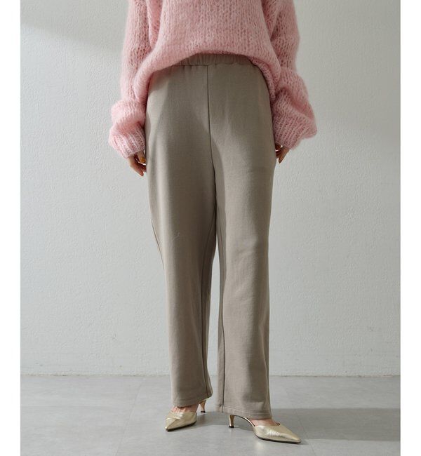  「裏毛ワイドパンツ」|チノ|モカ