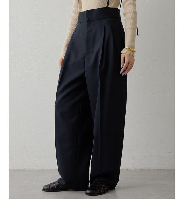  「ハイウエストタックパンツ」|チノ|