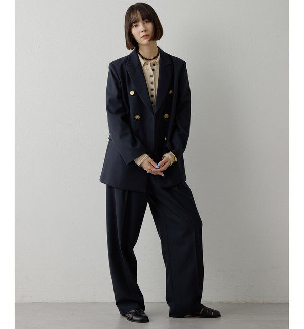  「ハイウエストタックパンツ」|チノ|