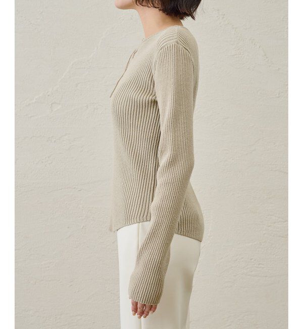  「RAW SILKレースアッププルオーバー」|ニット・セーター|