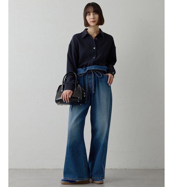  「フリルデニムパンツ」|デニム|