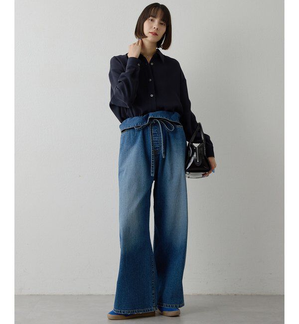  「フリルデニムパンツ」|デニム|