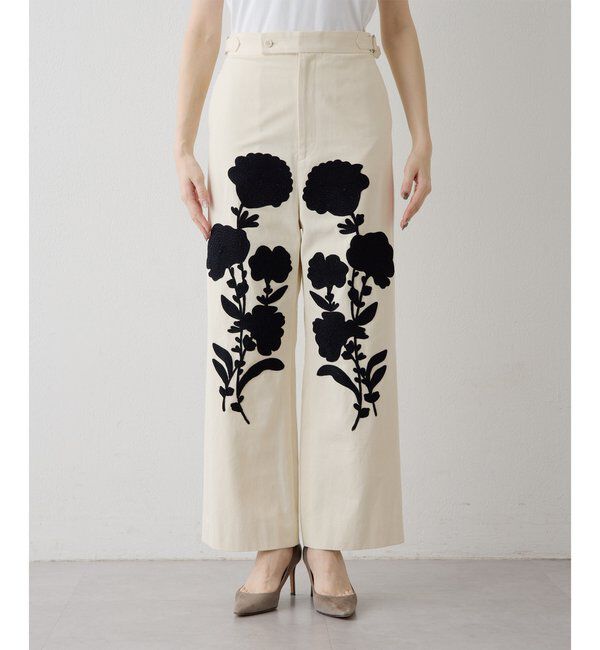  「コード刺繍パンツ」|チノ|