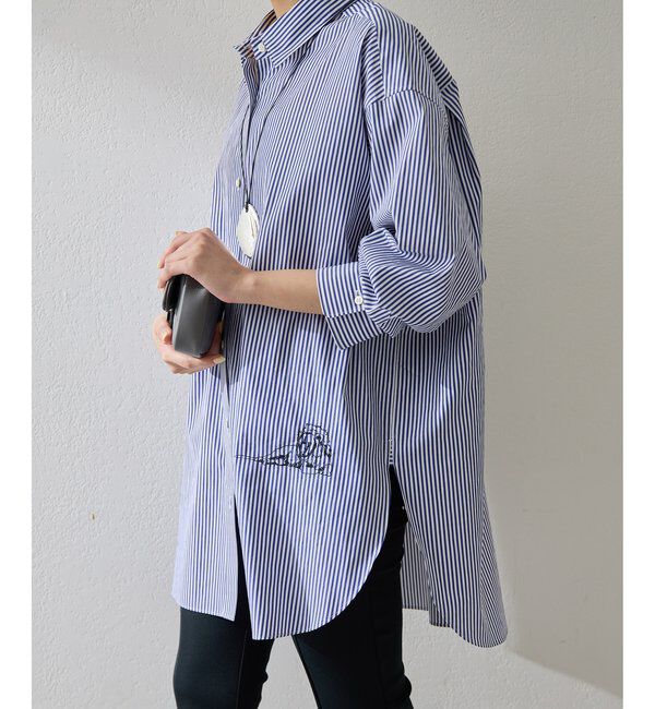  「＜一部カラー期間限定販売＞アニマル刺繍シャツ」|シャツ・ブラウス|