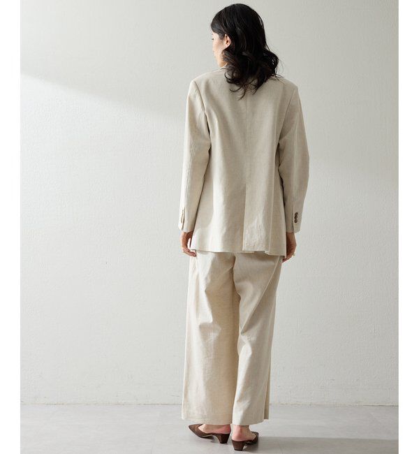 THE PAUSE「【THE PAUSE】コットンリネンタックパンツ」|チノ|