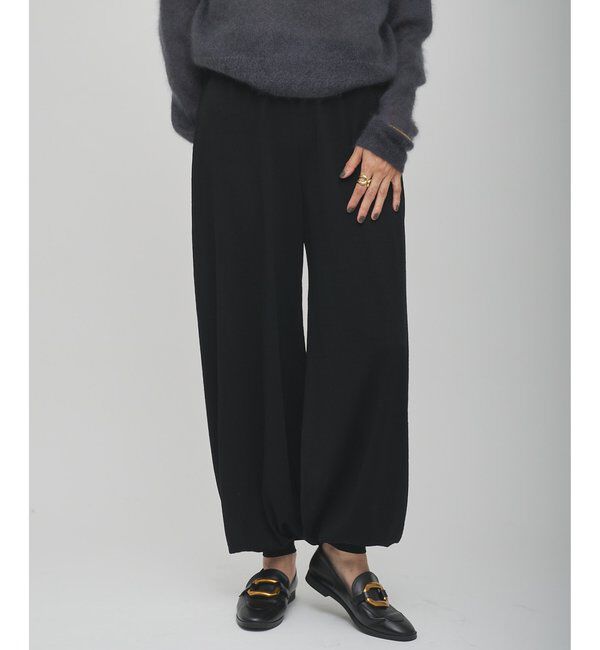 GEMINI「【GEMINI】レイヤードニットパンツ」|チノ|ブラック