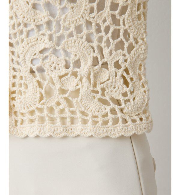 THE PAUSE「【THE PAUSE】クロシェニットカーディガン」|ニット・セーター|