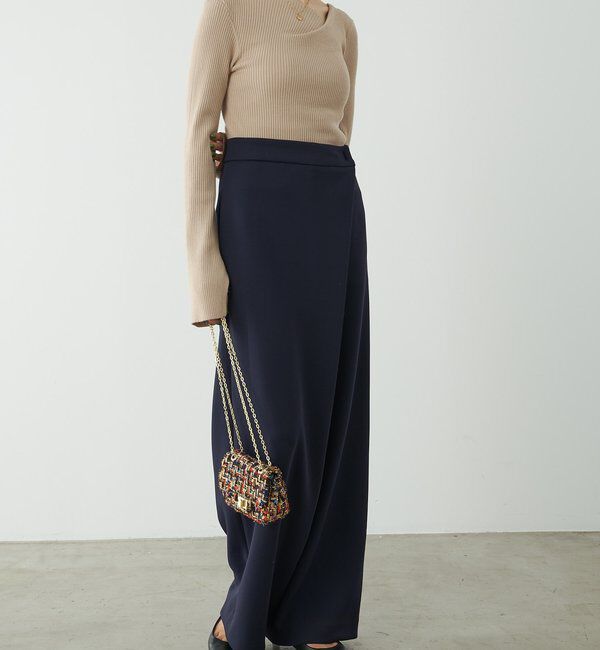  「デザインネックリブニット」|ニット・セーター|