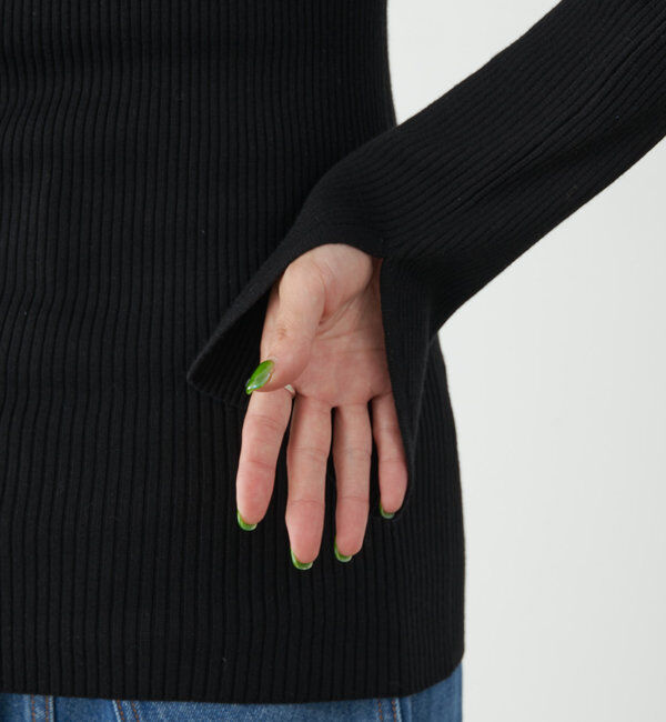  「デザインネックリブニット」|ニット・セーター|