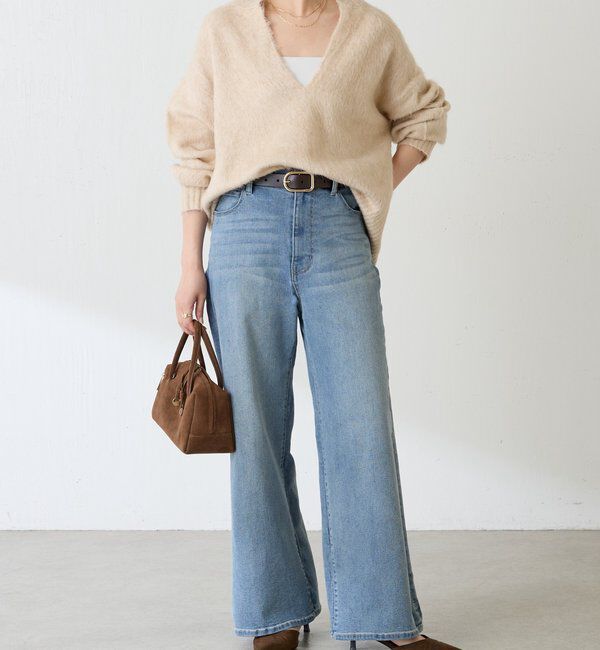  「【XLサイズ登場//累計販売1万超】リラックススーパーワイドデニム」|デニム|