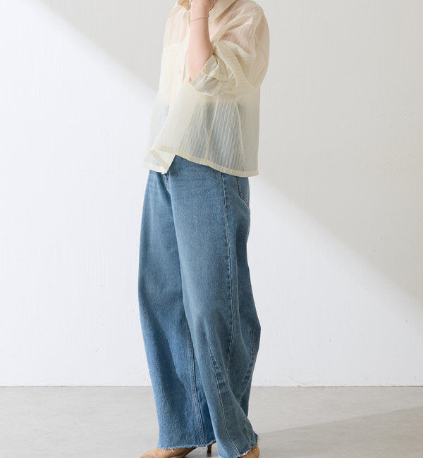  「シアーストライプショートシャツ」|シャツ・ブラウス|