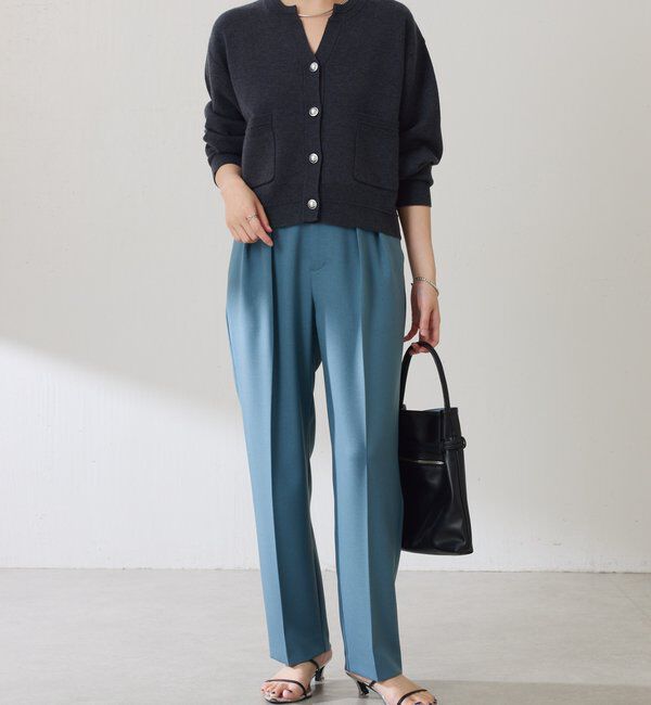  「ウールライクテーパードパンツ」|チノ|