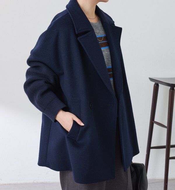  「ニットスリーブダブルコート」|その他|