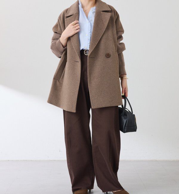  「ニットスリーブダブルコート」|その他|