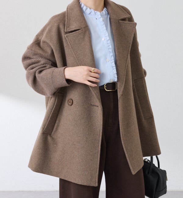  「ニットスリーブダブルコート」|その他|