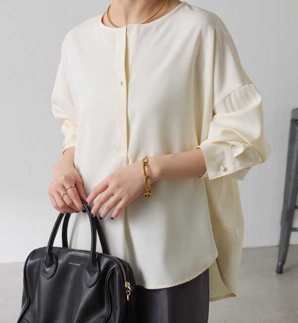  「スキッパーオーバーブラウス」|シャツ・ブラウス|