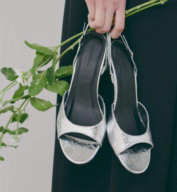  「【PAPILLONNER/パピヨネ】メタリックラウンドサンダル」|その他|