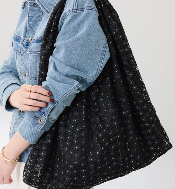  「【PAPILLONNER/パピヨネ】チュールトライアングルバッグ」|トートバッグ|ブラックその他1