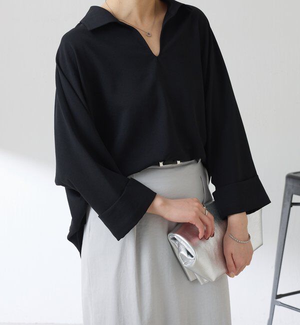  「ジャージスキッパードルマンブラウス」|シャツ・ブラウス|
