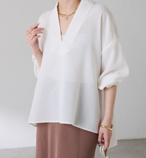  「ヴィンテージメッシュブラウス」|シャツ・ブラウス|オフホワイト