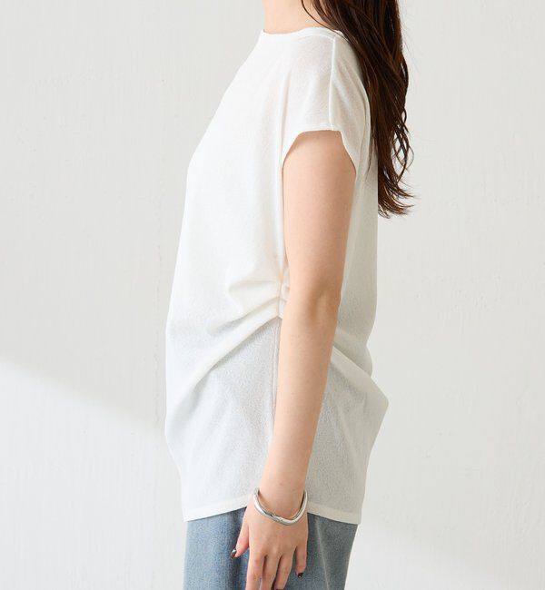  「【上品見えカットソー/シアー】アシメタックフレンチカットソー」|Tシャツ・カットソー|