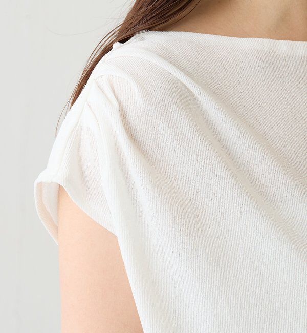  「【上品見えカットソー/シアー】アシメタックフレンチカットソー」|Tシャツ・カットソー|