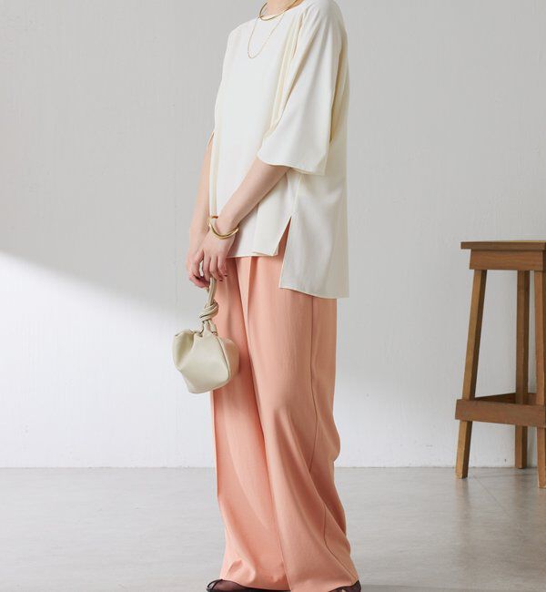  「《体型カバーに◎》ジャージスクエアブラウス」|シャツ・ブラウス|