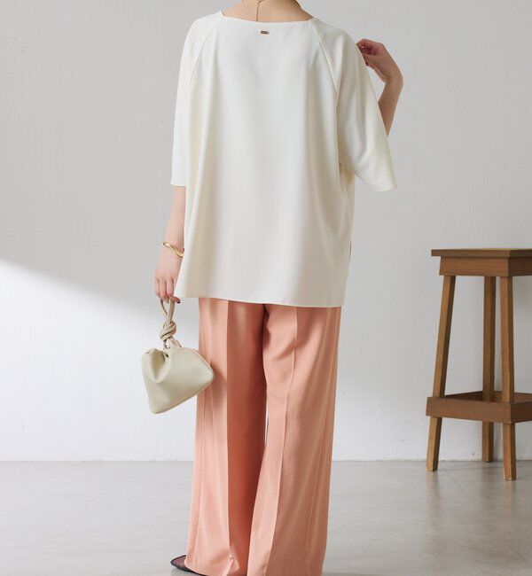  「《体型カバーに◎》ジャージスクエアブラウス」|シャツ・ブラウス|