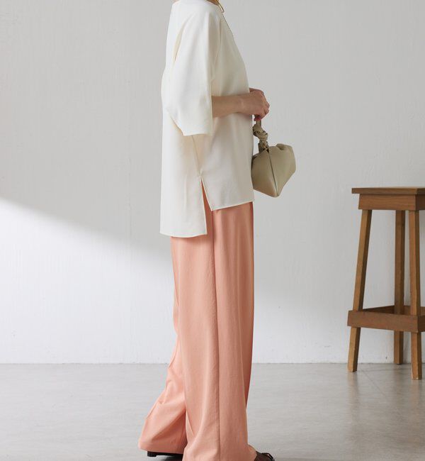  「《体型カバーに◎》ジャージスクエアブラウス」|シャツ・ブラウス|