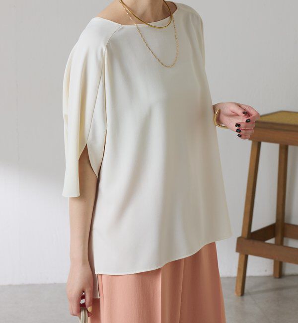  「《体型カバーに◎》ジャージスクエアブラウス」|シャツ・ブラウス|