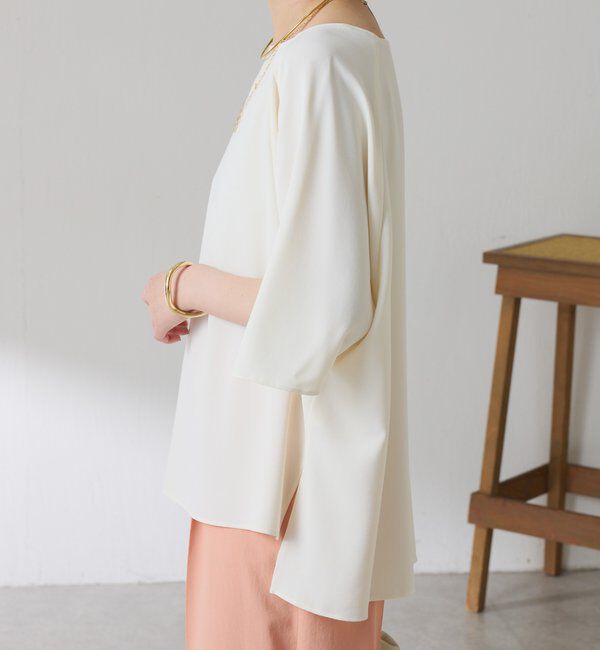  「《体型カバーに◎》ジャージスクエアブラウス」|シャツ・ブラウス|