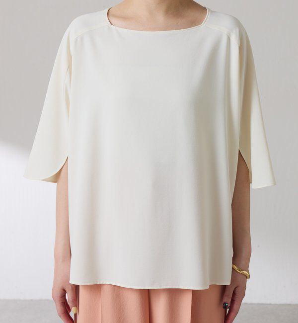  「《体型カバーに◎》ジャージスクエアブラウス」|シャツ・ブラウス|