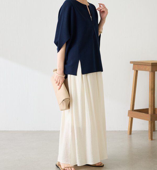  「ジップ変形ドルマンニット」|ニット・セーター|