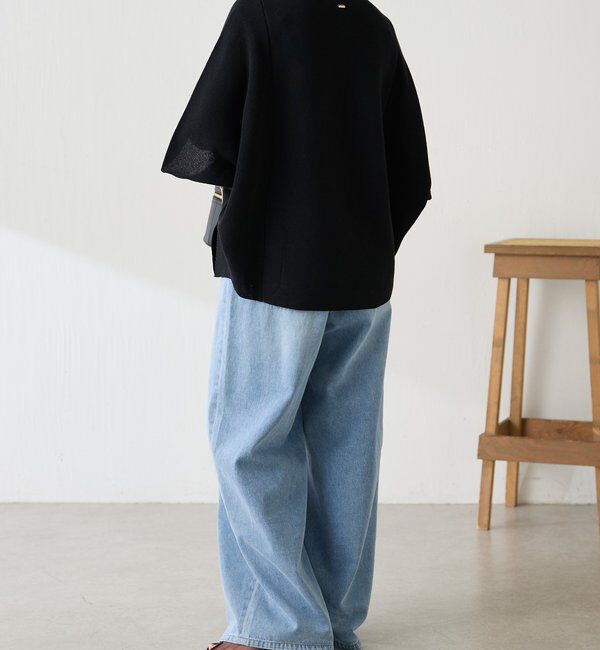  「ジップ変形ドルマンニット」|ニット・セーター|