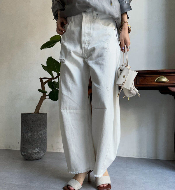  「【ベストセラーアイテム】ダメージカーブデニム」|デニム|