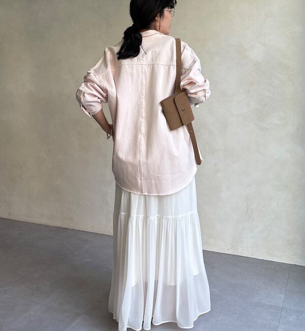  「【新色追加】ダメージデニムシャツ」|シャツ・ブラウス|