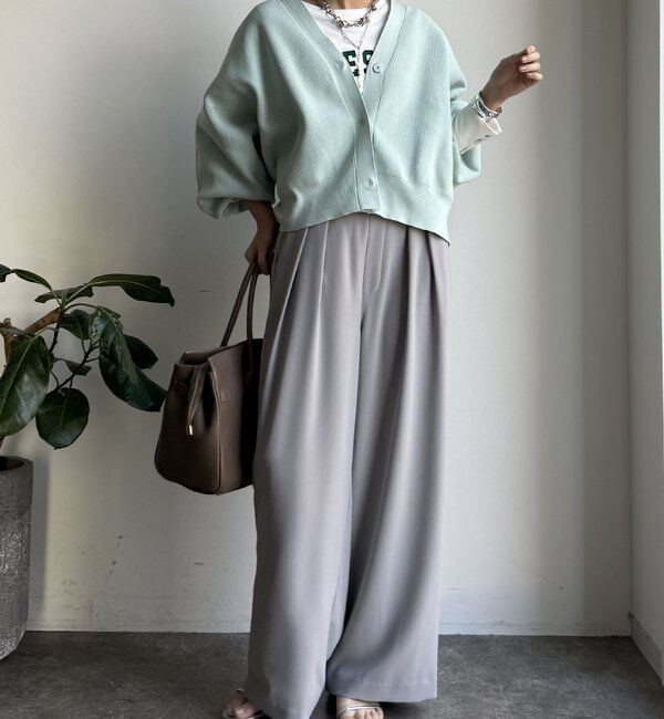  「【累計販売数3万枚突破/21色4サイズ展開！】タックワイドパンツ」|チノ|