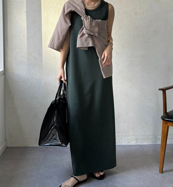  「【全骨格細見え】ブークレーダンボールタンクワンピース」|ワンピース|