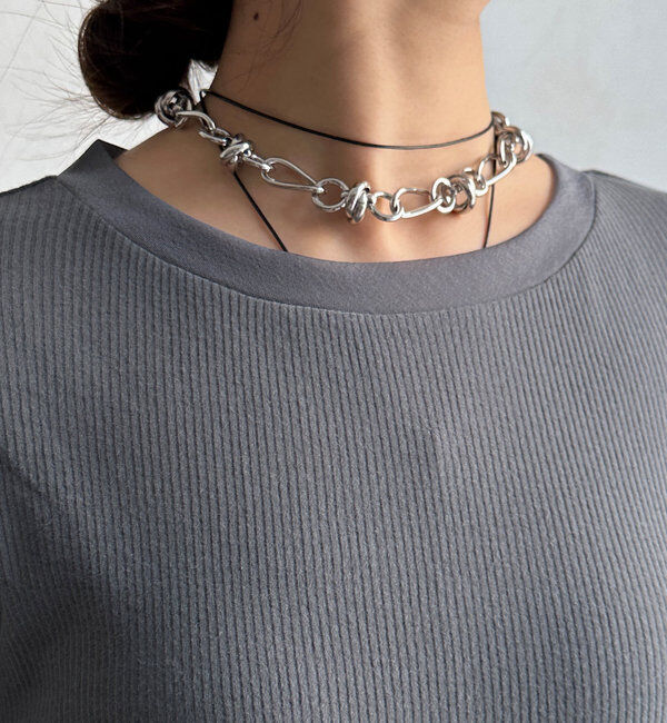  「【柔らかい着心地】袖シアーリブTEE」|Tシャツ・カットソー|