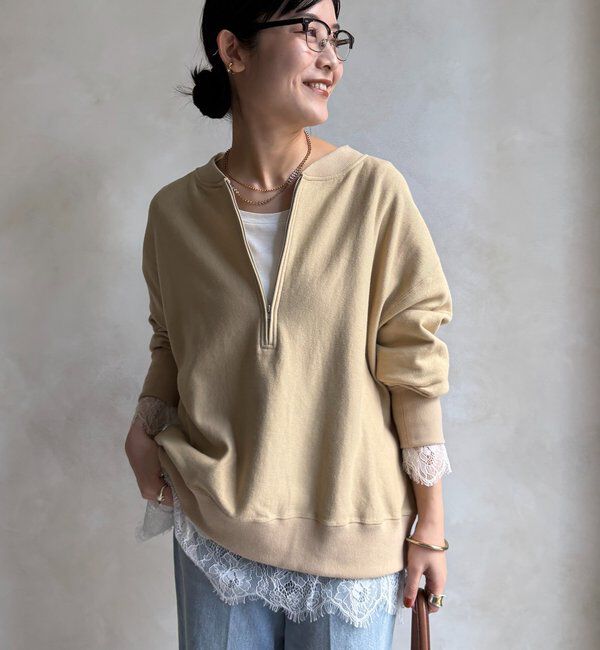  「【新色追加】【インフルエンサー OKOCHI企画】ハーフジップスウェット」|Tシャツ・カットソー|