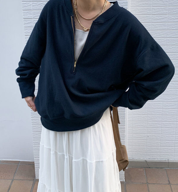  「【新色追加】【インフルエンサー OKOCHI企画】ハーフジップスウェット」|Tシャツ・カットソー|