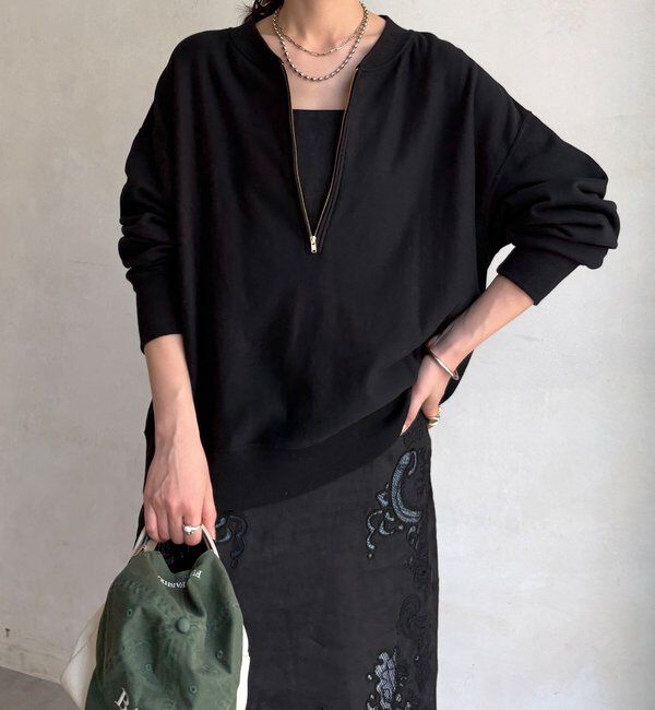  「【新色追加】【インフルエンサー OKOCHI企画】ハーフジップスウェット」|Tシャツ・カットソー|